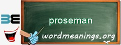 WordMeaning blackboard for proseman